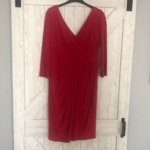 Sexy red dress with side zipper